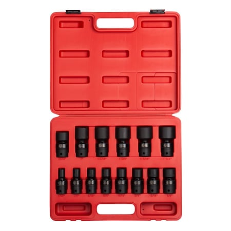 Sunex 1/2" Drive, Universal Impact Socket Set, SAE Socket 2644